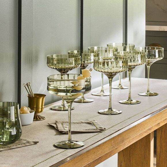 Open Box - Set of 8 12oz Coupe Glasses Green - Hearth & Hand  Green - Picture 2 of 4